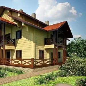 Эскизное проектирование коттеджей из клееного бруса. 