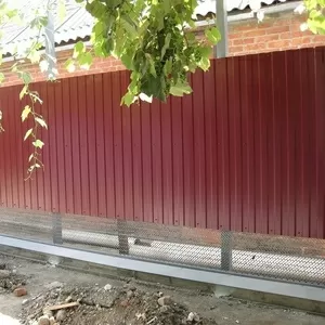Заборы из профнастила,  сетки рабица,  решетчатые. Краснодар.