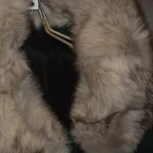 Драповое пальто с песцом в отличном состоянии