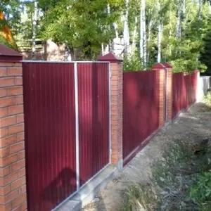 Заборы из профлиста,  высечки