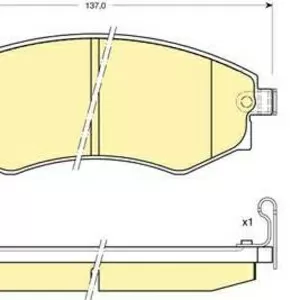 Колодки тормозные HYUNDAI ELANTRA, MATRIX, SONATA, SSANGYONG REXTON, KORAN