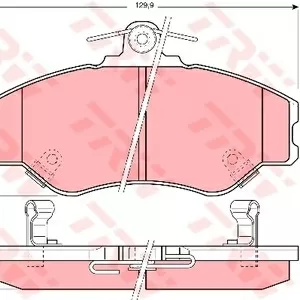 Колодки тормозные HYUNDAI H100, PORTER передние