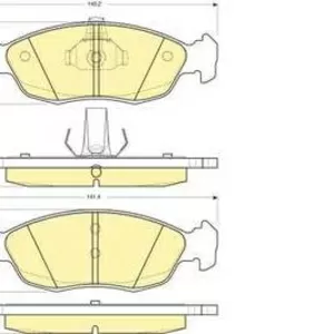 Колодки тормозные CITROEN XSARA, SAXO, PEUGEOT 106, 205, 306 передние