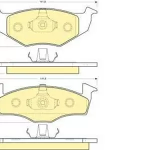 Колодки тормозные VOLKSWAGEN GOLF III, POLO, VENTO 91-01 передние