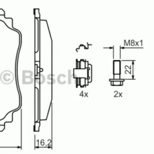 Колодки тормозные MERCEDES A-CLASS W168 97-04 передние