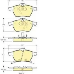 Колодки тормозные OPEL ASTRA G, ZAFIRA, SAAB 9-3, 9-5 передние