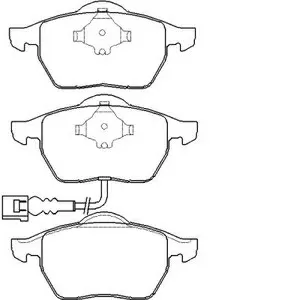 Колодки тормозные AUDI A3, TT, SKODA OCTAVIA, VW BORA, GOLF, POLO 97- перед