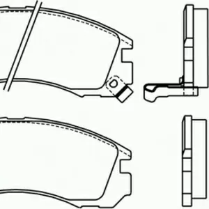Колодки тормозные MITSUBISHI OUTLANDER 03-, PAJERO 90-00, 00- передние
