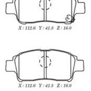 Колодки тормозные TOYOTA YARIS 1.0-1.3 передние