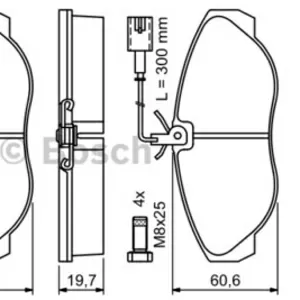 Колодки тормозные CITROEN JUMPER, FIAT DUCATO, PEUGEOT BOXER 1.0, 1.4t 94