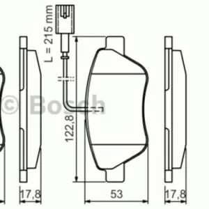 Колодки тормозные CITROEN NEMO 08-, FIAT DOBLO 01-, PEUGEOT BIPPER 08- п