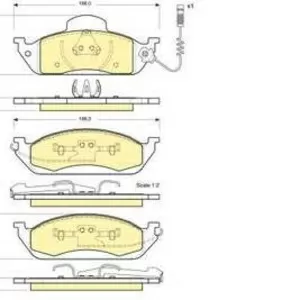 Колодки тормозные MERCEDES W163 ML230-ML430 передние