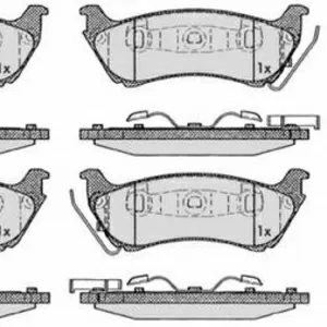 Колодки тормозные MERCEDES W163 ML 230-500 98-05 задние