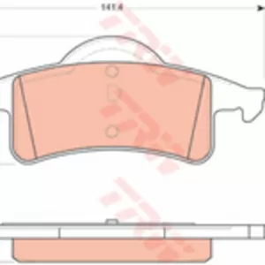 Колодки тормозные JEEP CHEROKEE 88-01, GRAND CHEROKEE 99-05 задние