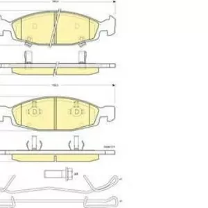 Колодки тормозные JEEP CHEROKEE 88-, GRAND CHEROKEE II 99- передние