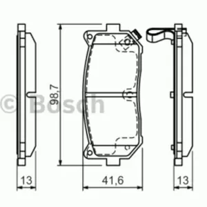 Колодки тормозные KIA SPECTRA, CARENS 00-, CLARUS 96-01, SHUMA 95- задние