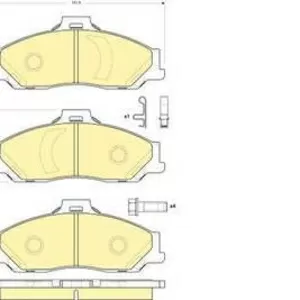 Колодки тормозные FORD RANGER, MAZDA B, BT-50 98- передние