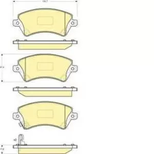 Колодки тормозные TOYOTA COROLLA E12 1.4, 1.6, 1.8, 2.0 00-02, 02- передни