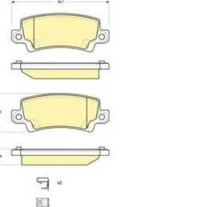 Колодки тормозные TOYOTA COROLLA E12 02-06 с датчиком задние