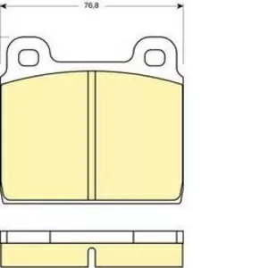 Колодки тормозные VOLKSWAGEN T 2, 3 1.6-2.0 -92 передние