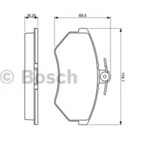 Колодки тормозные VOLKSWAGEN G3 2.0, 1.9D, PASSAT 2.0 92-97 передние