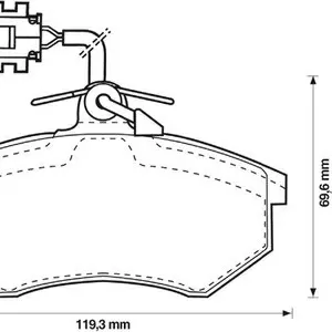 Колодки тормозные AUDI 80, 100, VOLKSWAGEN GOLF III, PASSAT передние