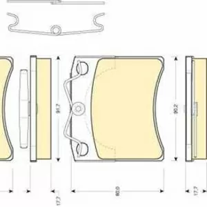 Колодки тормозные VOLKSWAGEN T4 91-99 15 передние