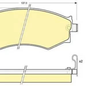 Колодки тормозные HYUNDAI SONATA 88-93, NISSAN PIMERA W10 90-98 передни