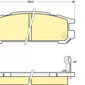 Колодки тормозные SUBARU IMPREZA 1.6-2.0 92-00, LEGACY 1.8-2.5 89-03 за