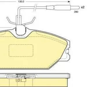 Колодки тормозные RENAULT MEGANE I, MEGANE Scenic 97-, LAGUNA 93-01 пере