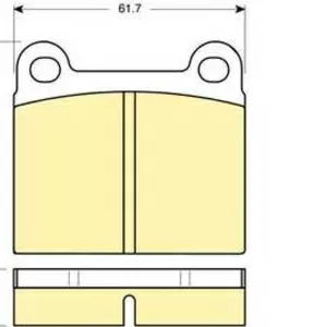 Колодки тормозные MERCEDES W116, W123, W126 задние