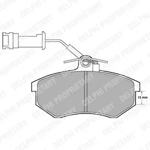 Колодки тормозные AUDI 80, 90, 100, 200 82-95 передние с датчиком