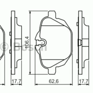 Колодки тормозные BMW 5 F10, F11, X3 F25, Z4 E89 2.0-3.0 10- задние
