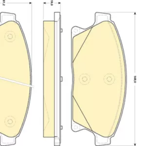Колодки тормозные CHEVROLET CRUZE, OPEL ASTRA J R16 10- передние