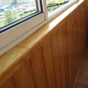 Красивый балкон. Отделка деревянной вагонкой  v  Красноярске