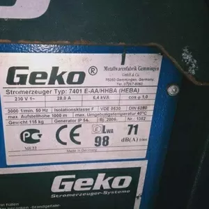 Продам электрогенератор Геко 7401,  6.5 квт