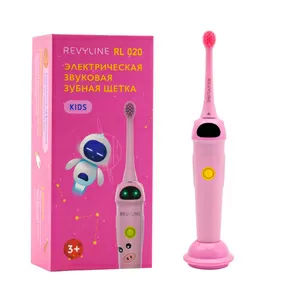 Звуковая щетка Revyline RL020 Kids Pink с наклейками