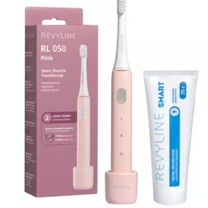 Звуковая щетка Revyline RL050 (розовая)  зубная паста