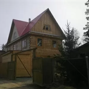 Брусовой 2-х этажный дом для круглогодичного проживания с гаражом и ба
